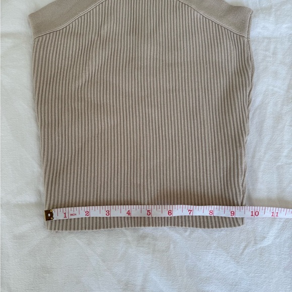 Beige Ribbed Top, S - Picture 7 of 9
